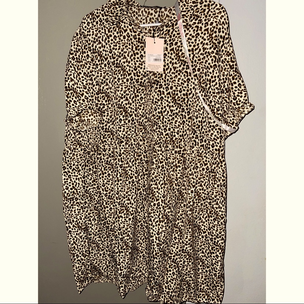 Plus size brown leopard print smack